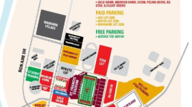 Parking Map for the University of Louisiana at Monroe Football Game