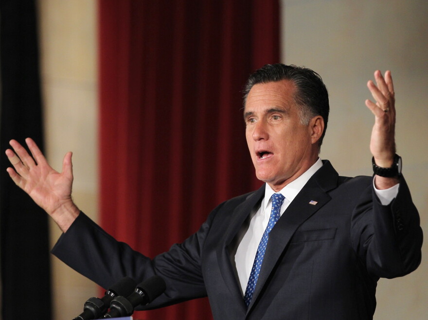 Republican presidential candidate, former Massachusetts Gov. Mitt Romney addresses the Latino Coalition's 2012 Small Business Summit at the U.S. Chamber of Commerce. Much of Romney's campaign rhetoric has been related to jobs. Less has been said about foreign policy.