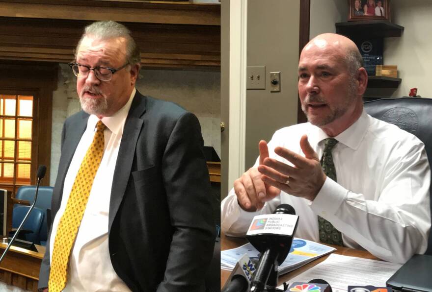 2018 Legislative Session Comes To Chaotic EndChaos reigned as the 2018 legislative session came to an abrupt end and legislative leaders Sen. David Long (R-Fort Wayne), left, and Rep. Brian Bosma (R-Indianapolis) blamed the blame game.