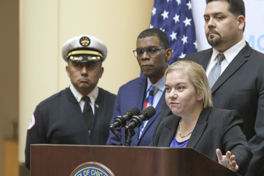 Dr. Allison Arwady from the Chicago Department of Public Health speaks at a news conference Friday, Jan. 24, 2020. A Chicago woman has become the second U.S. patient diagnosed with the dangerous new virus from China.