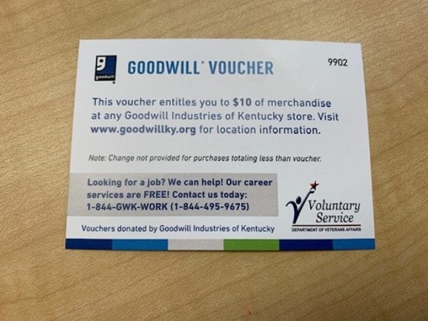 Goodwill vouchers totaling about $30,000 are being distributed to Kentucky veterans for the sixth year in a row.