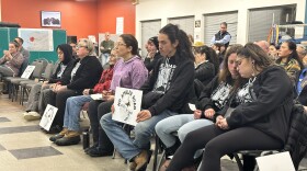 Kotzebue residents during the Bureau of Land Management hearing on Nov. 9, 2023.