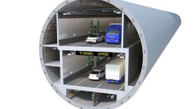 A conceptual drawing of the proposed deep bore tunnel slated to replace Seattle's Alaskan Way Viaduct.