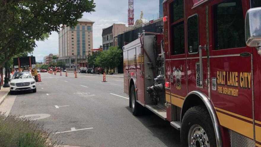 State Street in Salt Lake City between 100 South and 200 South was closed due to a gas leak.