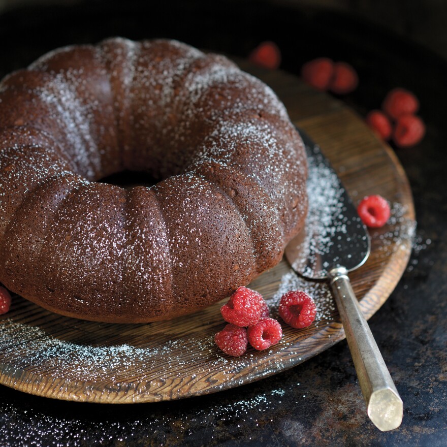Raghavan Iyer's chocolate sweet potato cake. (Courtesy Matthew Benson)