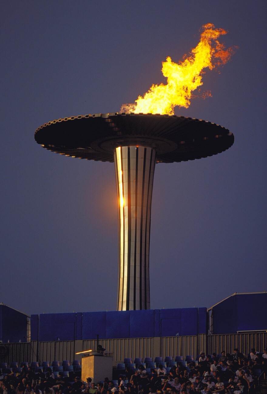 Sydney's Olympic Flame towered over the stadium during the 2000 games.