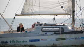 Matt Rutherford sailed for <a href="http://crabsailing.org/">Chesapeake Region Accessible Boating</a>, which gives sailing opportunities to people with mental and physical disabilities.