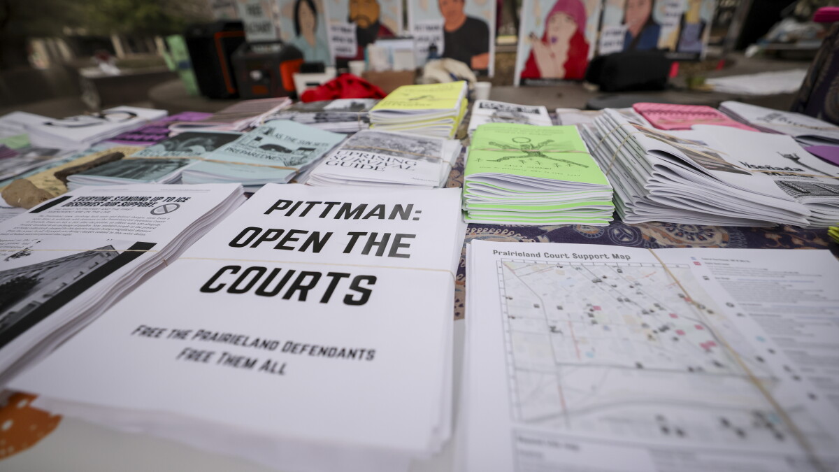 Prairieland ICE shooting trial jury gets closer look at 'antifa' materials defendants owned