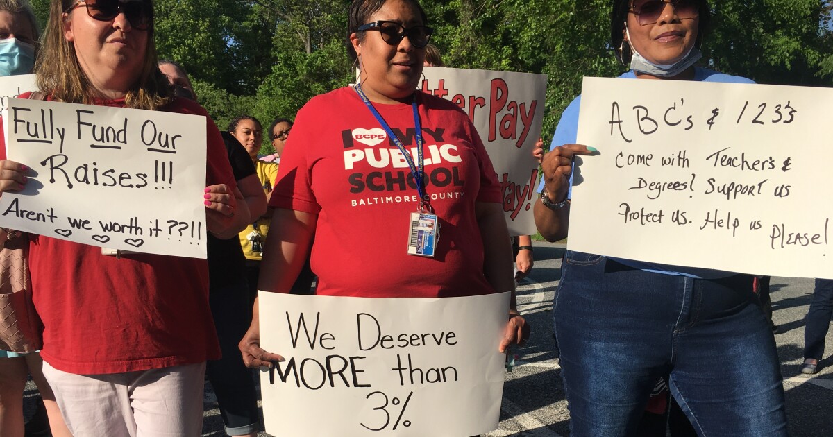 teacher-pay-and-safe-schools-focus-of-rally-in-baltimore-county-wypr