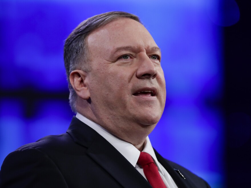 Secretary of State Mike Pompeo speaking at the National Convention of The American Legion in Indianapolis last month.