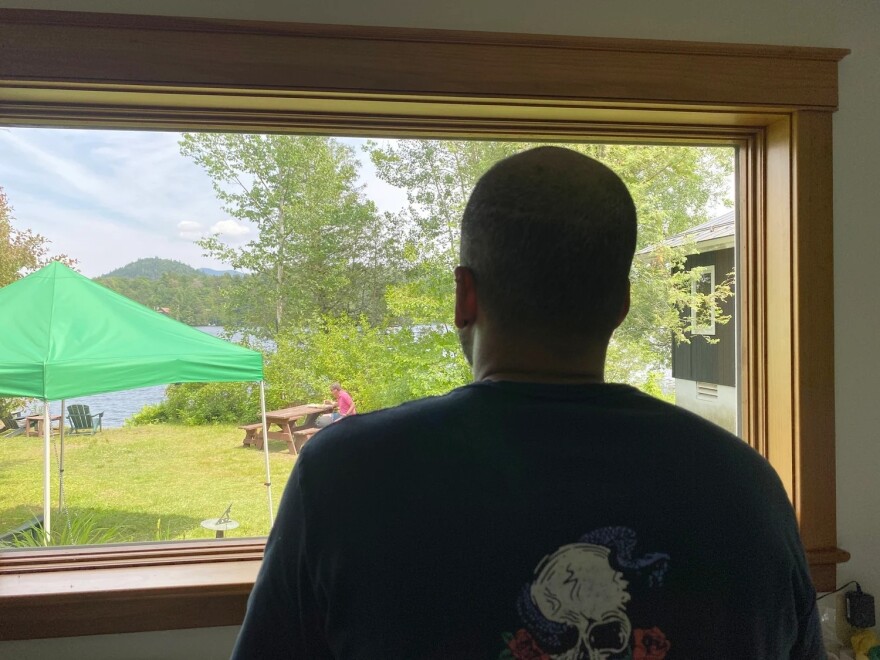 Worker detained during an ICE operation in Lake Placid on May 28, 2026.