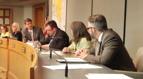 Commissioner Chris Monzel explains his opposition to a sales tax without a sunset clause.