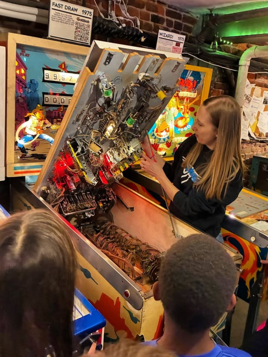 The complicated interior mechanism of a pinball machine can offer lessons in STEM, says Lindsey Daniels.