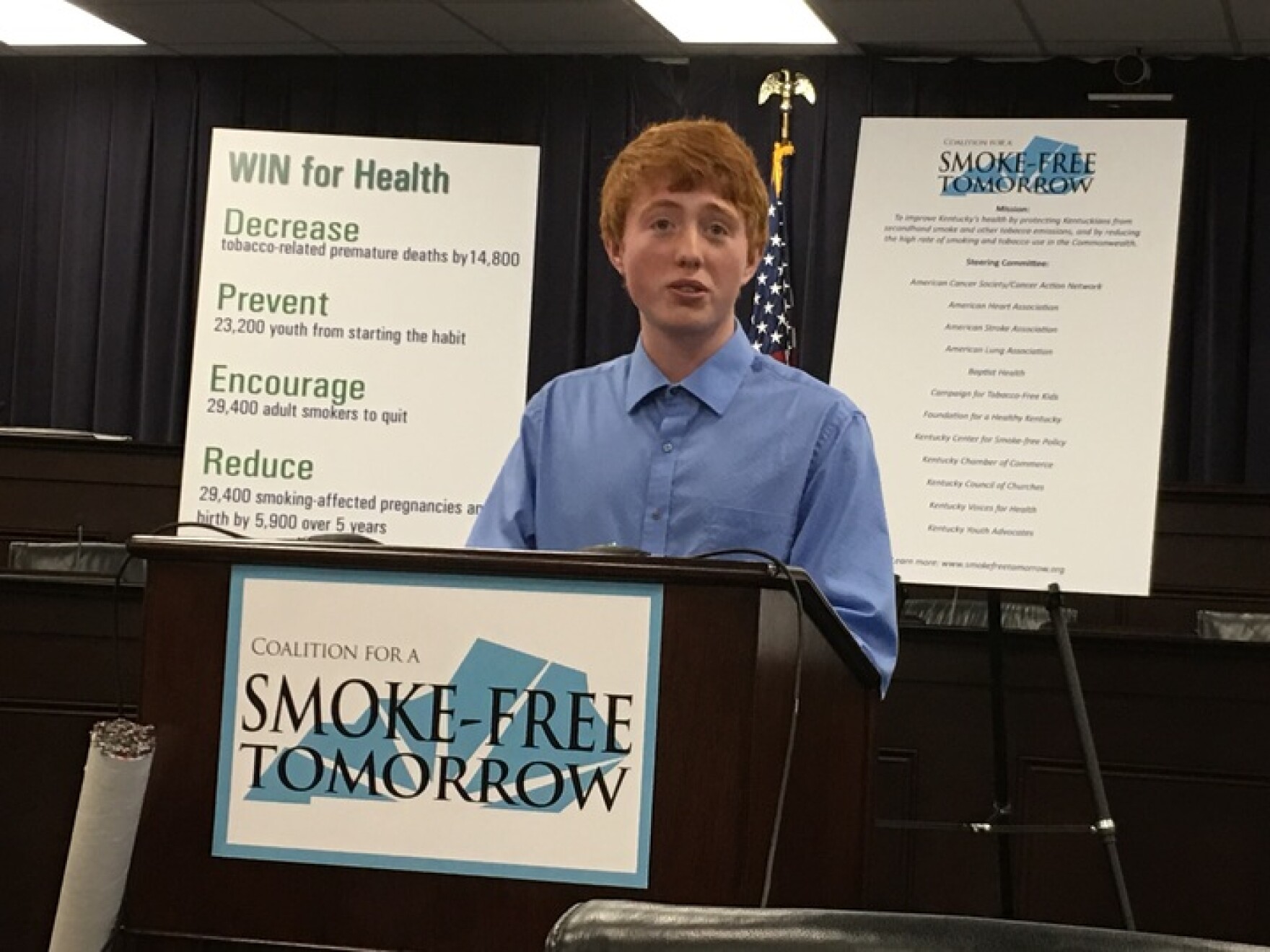 High school anti-smoking advocate Jacob Steward.