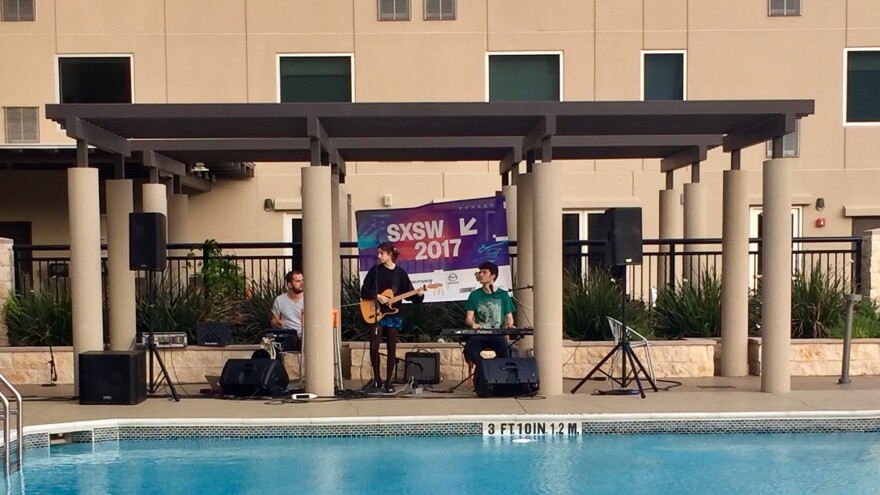 Pavvla plays a SXSW set poolside in Austin, Tex.