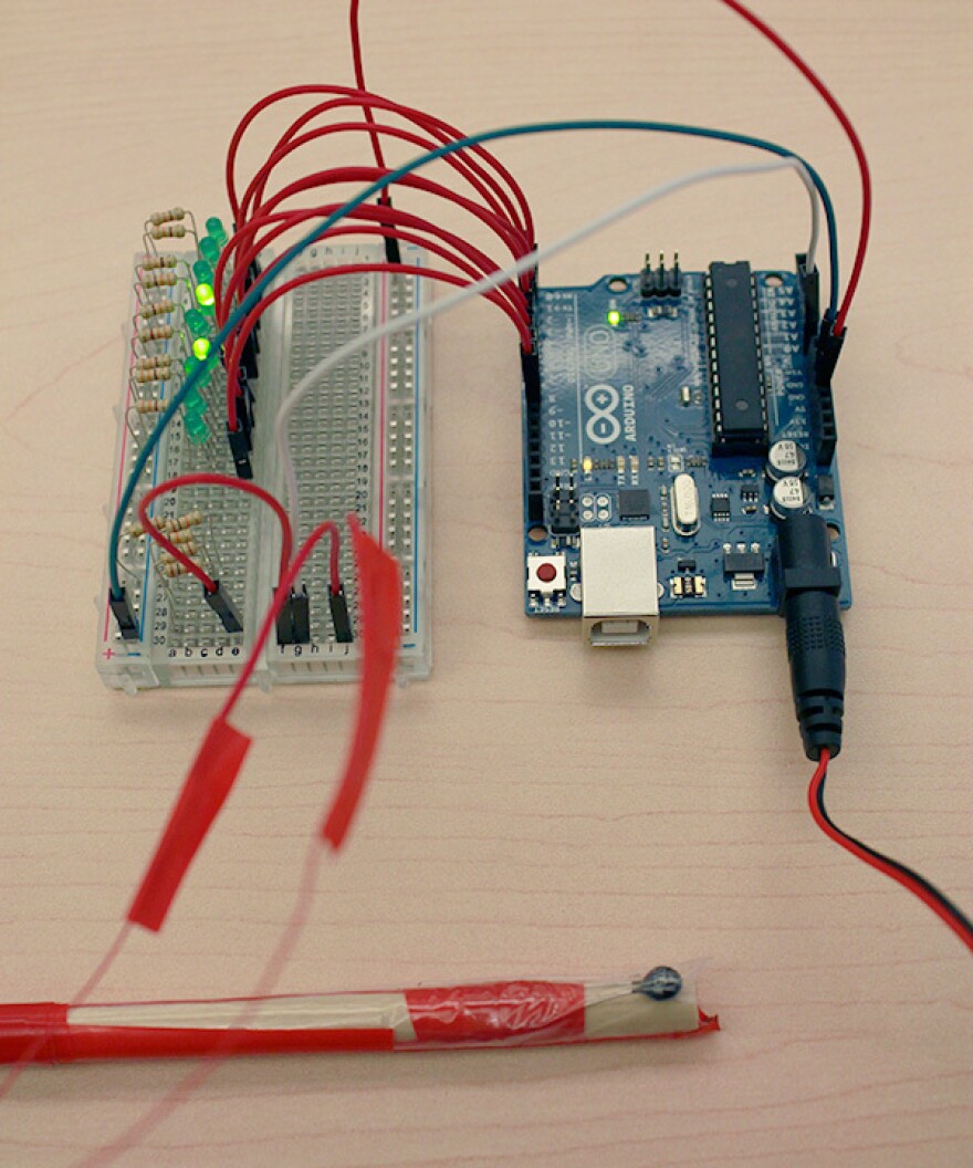 WNYC is asking "armchair scientists, lovers of nature and DIY makers" to help predict the emergency of cicadas in the Northeast by building a temperature sensor like this one. As the results come in, WNYC will map out the findings and share them online.