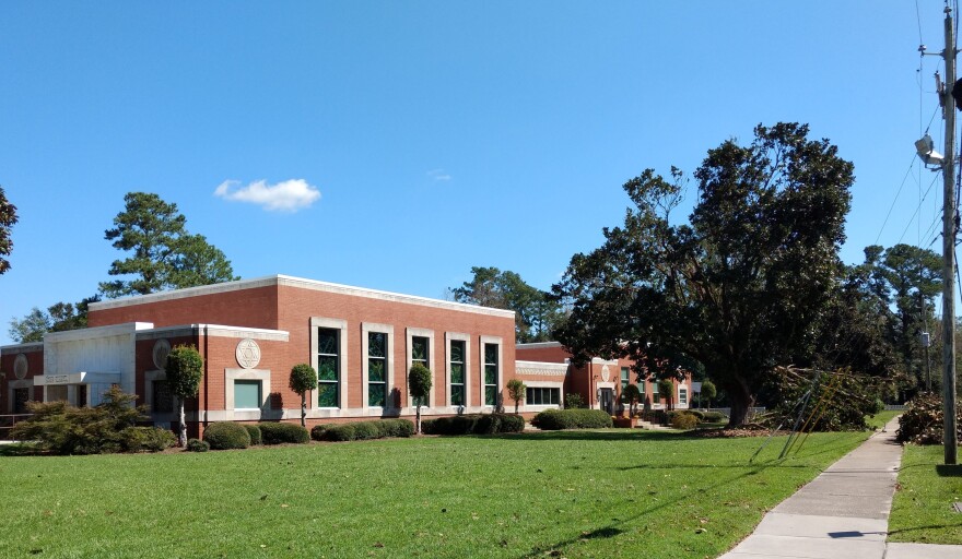 Temple B'Nai Israel on Chestnut Street had some trees down and roof damage that affected the sanctuary. 