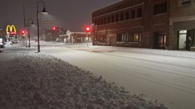 Snow in Rhinelander the morning of Friday, March 13th, 2026