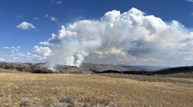 Smoke can be seen from prescribed, broadcast burns in the Uinta-Wasatch-Cache National Forest in October 2026.