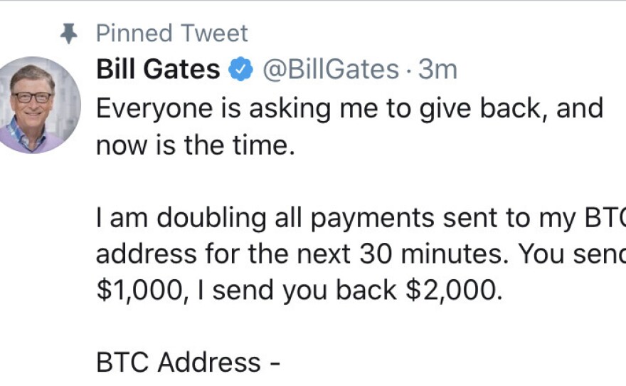Bill Gates hacked tweet