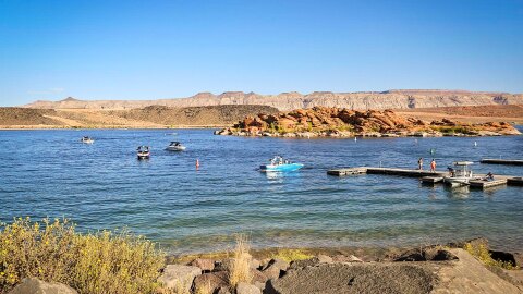 The day use fee at Sand Hollow State Park in Hurricane, pictured here on Oct. 5, 2024, is increasing from $20 to $25 this year.