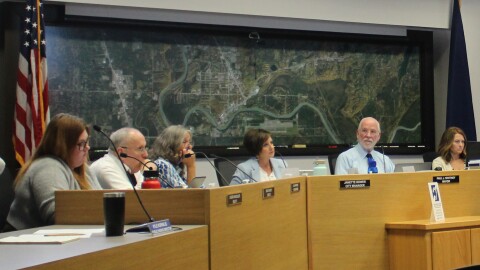 Members of the Soldotna City Council meet on Wednesday, June 12, 2024 in Soldotna, Alaska.