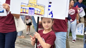 Parents and students at Dolphin Bay Elementary School organized a rally Tuesday, Sept. 28, 2026, to push back against Broward County Public Schools' proposed restructuring plan and offer an alternative for their children's education.