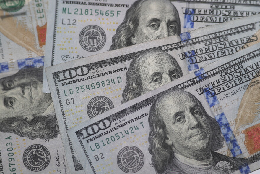 The likeness of Benjamin Franklin on $100 bills.