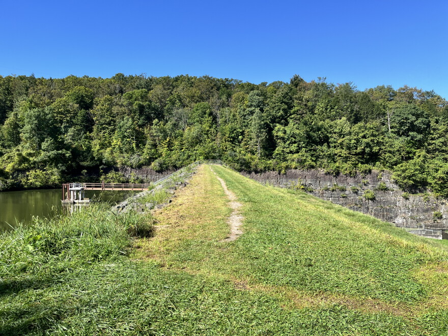The dam at Lackawanna State Park.