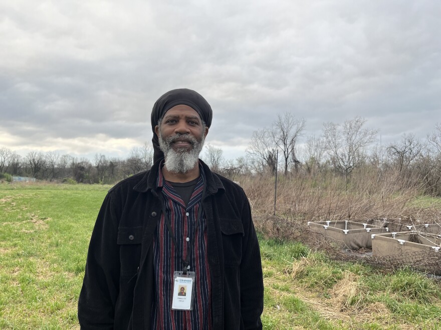 Obalaye Macharia has a 13-acre farm in Winton Hills, where he teaches neighbors how to grow food, like tomatoes and onions. He says when the weather gets nice in the spring, he hosts a community clean-up to prepare the land for another season of growing.