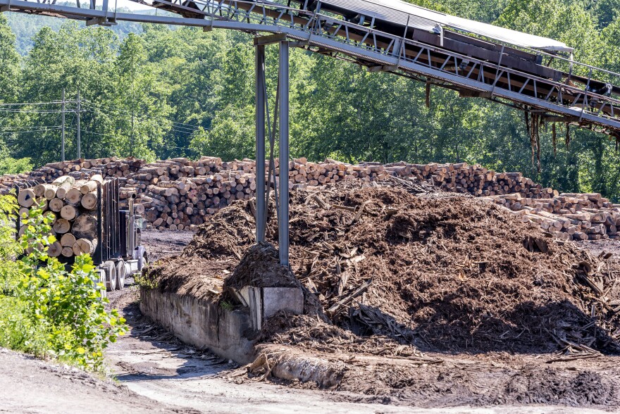 Allegheny Wood Products' Kingwood facility lumber yard.