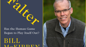 Book Cover for "Falter" and author photo of Bill McKibben