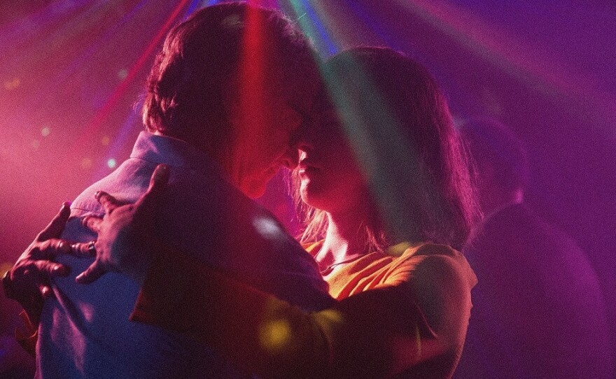 Transgender singer Marina (Daniela Vega, right with Francisco Reyes) navigates the fallout of her boyfriend's sudden death in <em>A Fantastic Woman</em>.