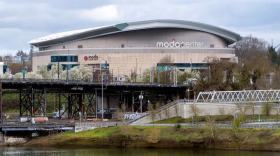 The Moda Center pictured in 2024. The Blazers say the building is the oldest arena in the NBA that has not undergone a major renovation.