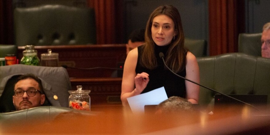 Rep. Margaret Croke, D-Chicago, presents a bill in the Illinois House on April 18, 2024. 