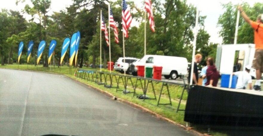 Amherst Street Corporate Challenge set up