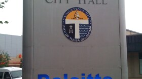 The sign in front of Tulsa's new City Hall