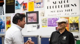 Host of Where Art Thou, Ray Hardman talks with David Foster, owner of Shaboo Productions warehouse.