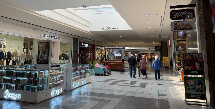 A few people could be seen strolling inside The Oaks Mall recently. Some of the pop-up stands had no workers.