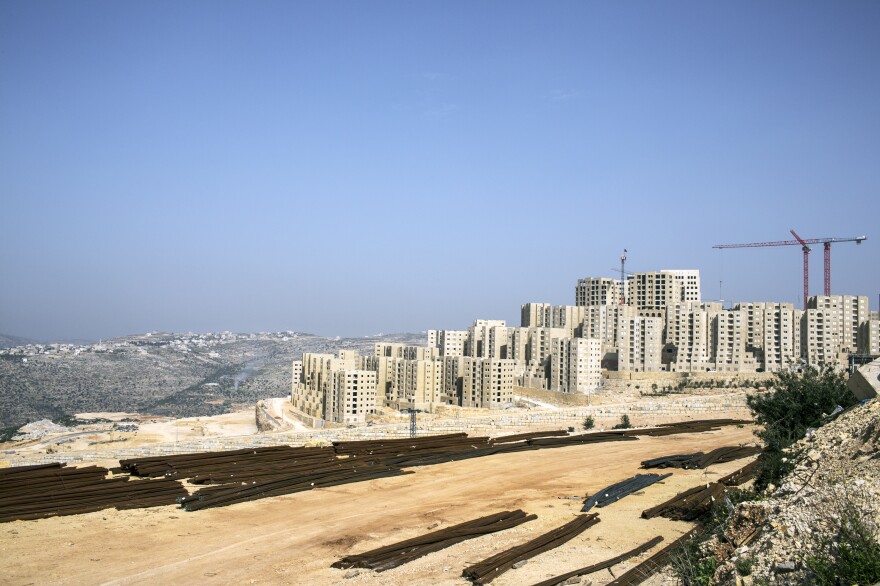 Construction in Rawabi, a Palestinian real estate development in the West Bank near Ramallah. There are some 5,000 homes in the first such planned community in the Palestinian areas.