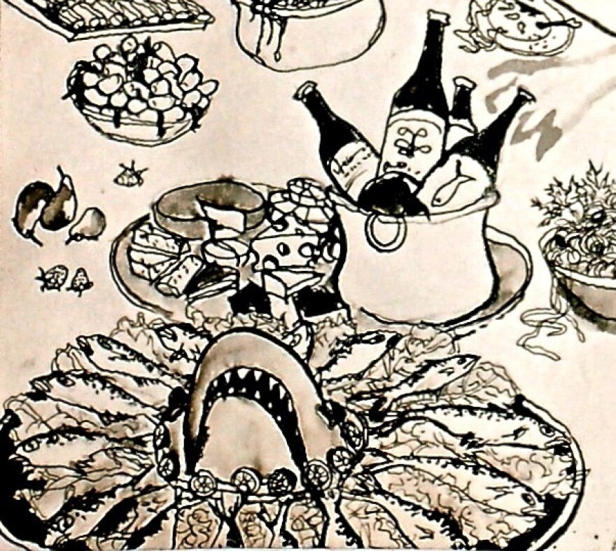 Food on a table