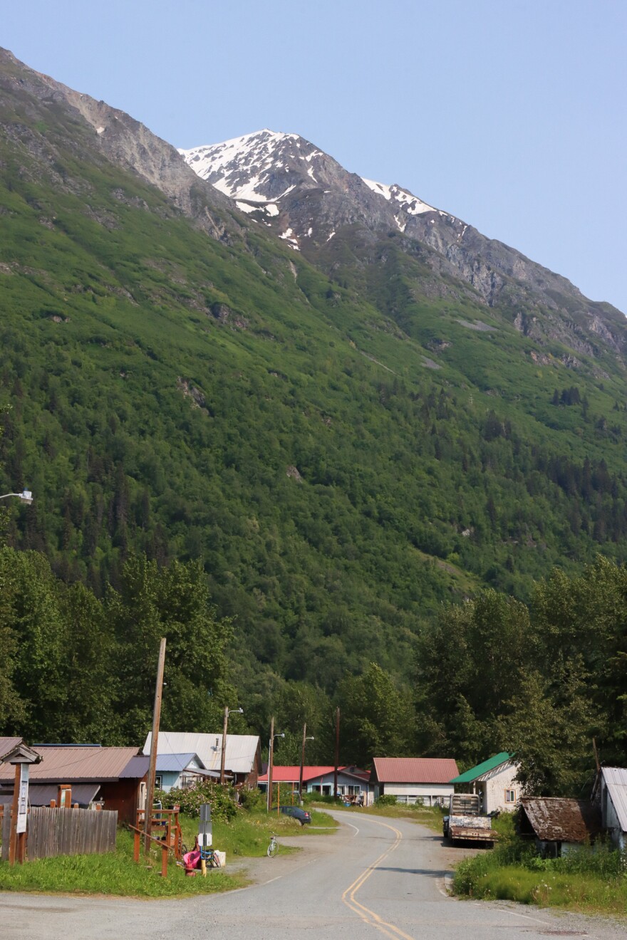 The village of Klukwan sits alongside the Takshanuk Mountains, north of Haines.