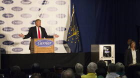 President-elect Donald Trump visits the Carrier plant on Indianapolis's west side.