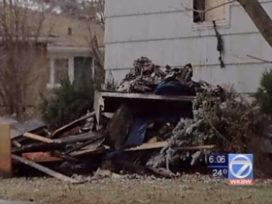 Damage from the fire on Delta Road in Eggertsville.