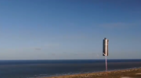 SpaceX launched a prototype of its Starship vehicle in Boca Chica, Texas. Photo: SpaceX / Twitter