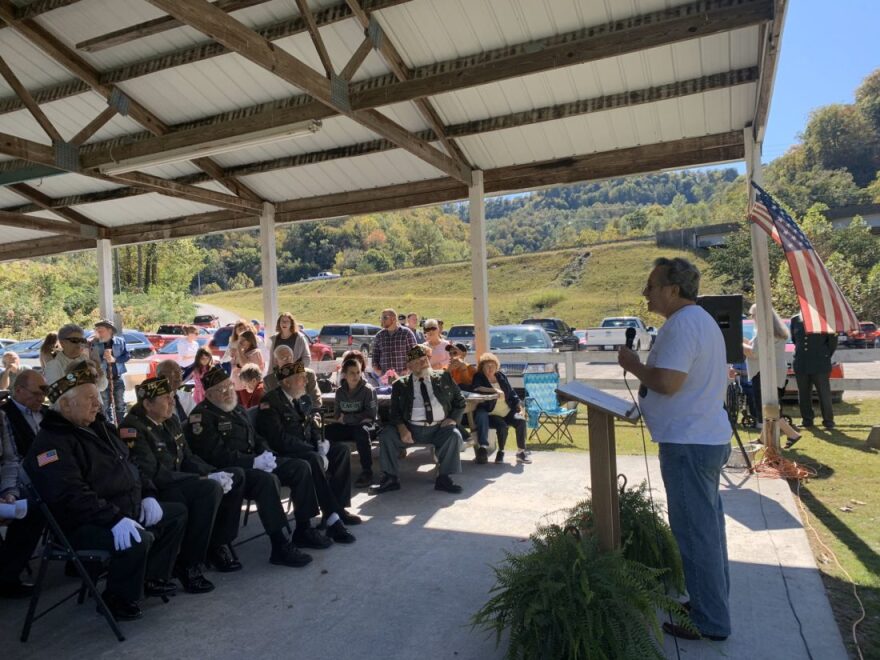 A dedication service for the new black lung memorial in Whitesburg, Ky.