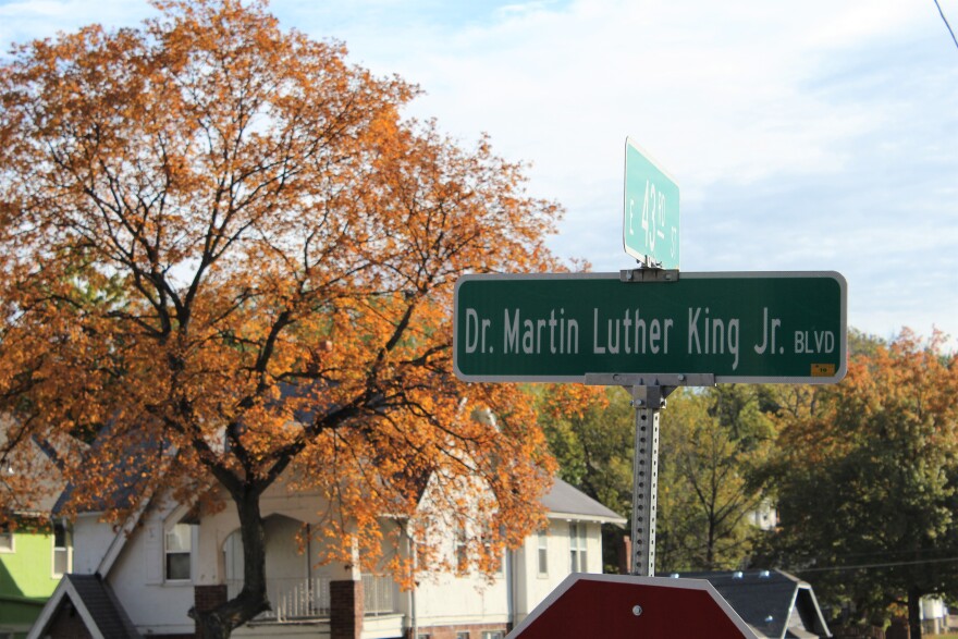Signs reading 'Dr. Martin Luther King Jr. Boulevard' went up along what was formerly The Paseo earlier this year. Voters will decide in November whether to change the name back.