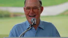 Pete Dye in July 2011 at the announcement of the Pete Dye Golf Trail.