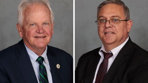 Democratic State Rep. Steve Magie (left) and Republican Mark Brannan square off in state House District 56 election.