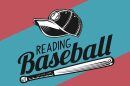 The Reading Baseball logo featuring a baseball cap above the words Reading Baseball and a bat below the words